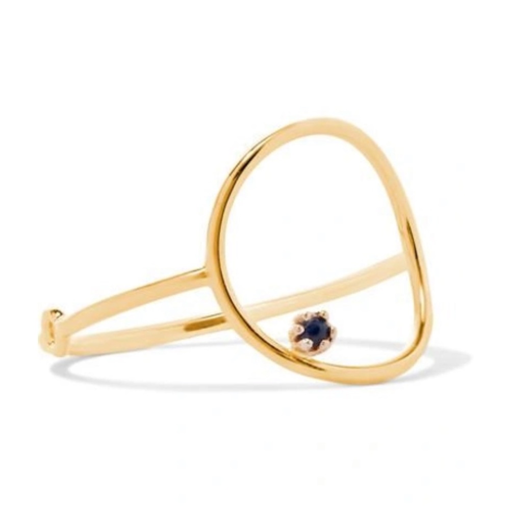 Sarah & Sebastian Stone Bubble 14k Gold Sapphire Ring